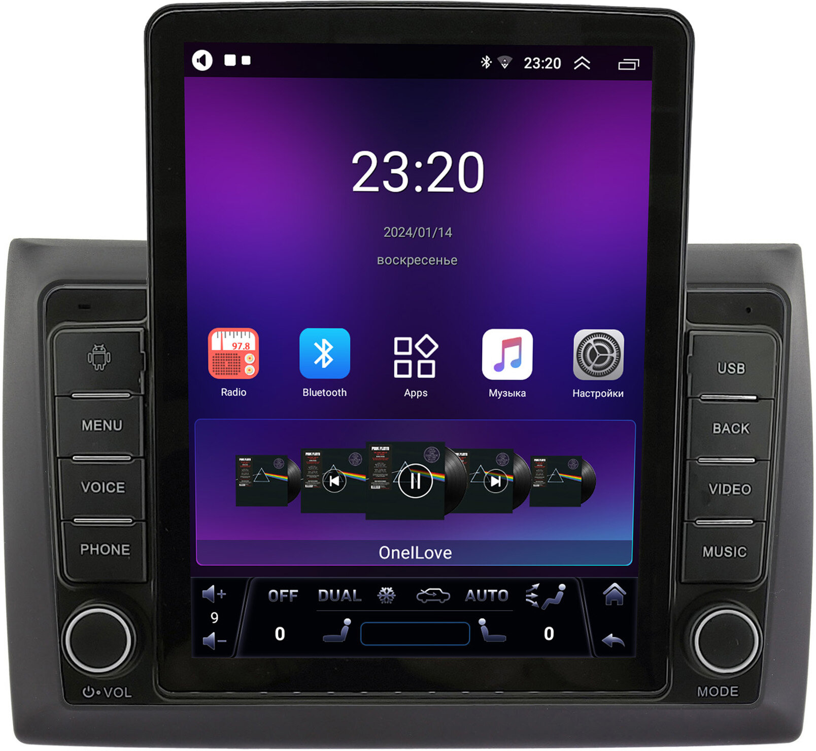 Штатная магнитола Canbox GTR095-9138 для Fiat Stilo 2001-2007 на Android 10 (QLed, 4/64, DSP, CarPlay)