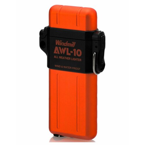 Зажигалка газовая турбо WINDMILL AWL-10 Orange matt