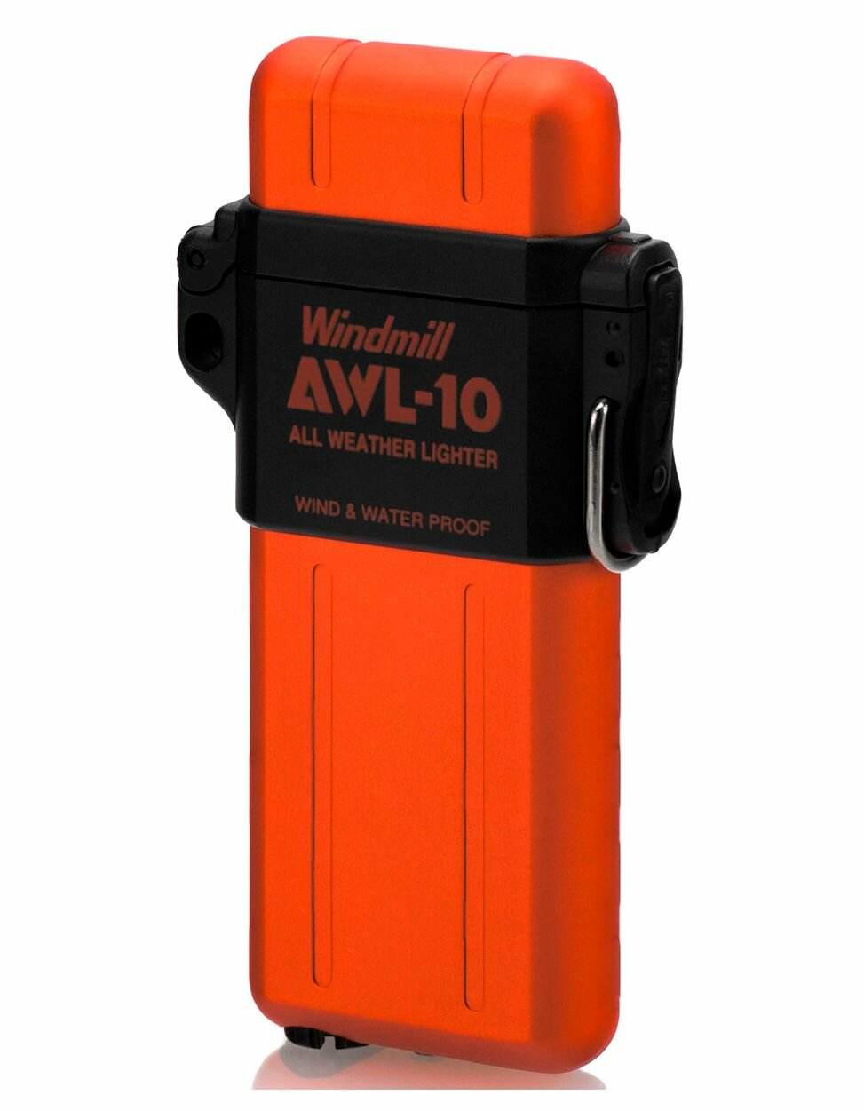 Зажигалка газовая турбо WINDMILL AWL-10 Orange matt