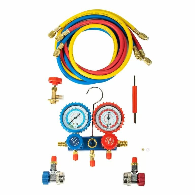 SpecX A16507 Набор арматуры для заправки, вакуумирования и проверки систем кондиционирования, r134a - фото №6