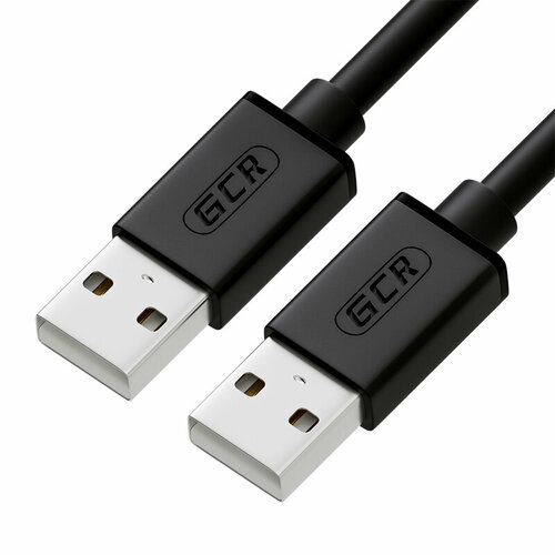 кабель интерфейсный usb 2 0 gcr gcr upc3m2 bb2s 1 0m 13039 am bm угловой черный 28 28 awg premium экран армированный морозостойкий Greenconnect USB 2.0 Type-AM - USB 2.0 Type-AM 1.5м