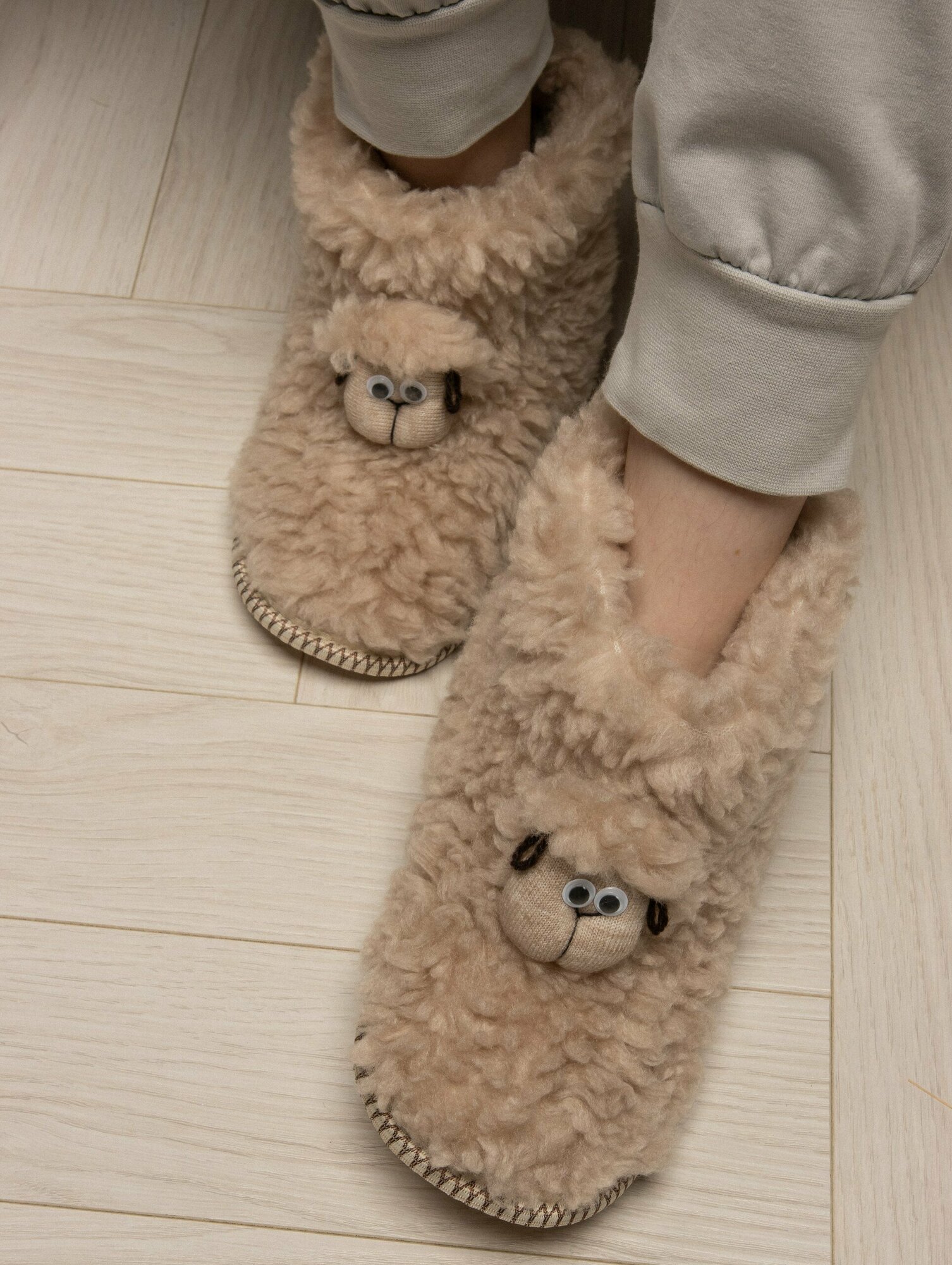 Тапочки, размер 36, бежевый — фото 1