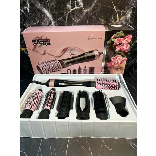 Фен-расчёска для волос Hot air brush в комплекте 7 насадок от DSP модель 50020 253200₽