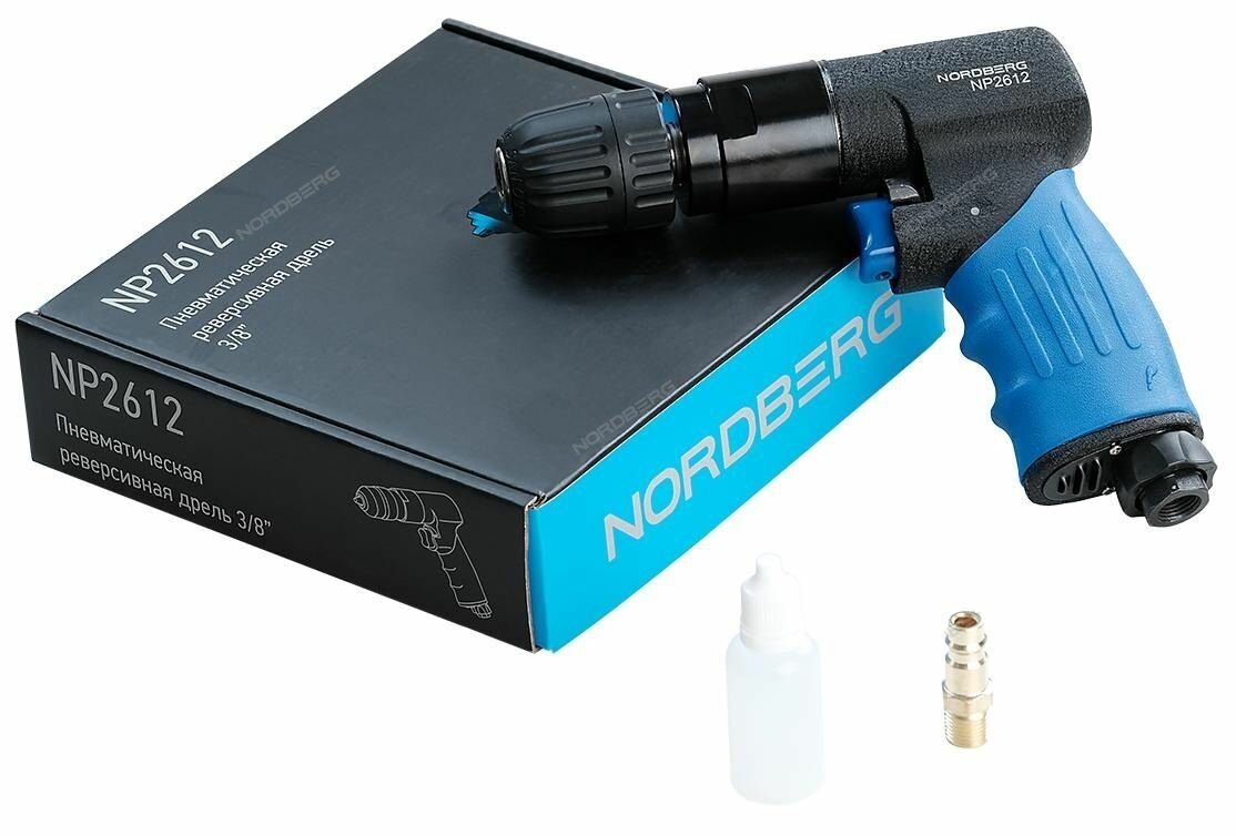 Пневмодрель диам. сверла до 10мм реверсивная NORDBERG NP2612