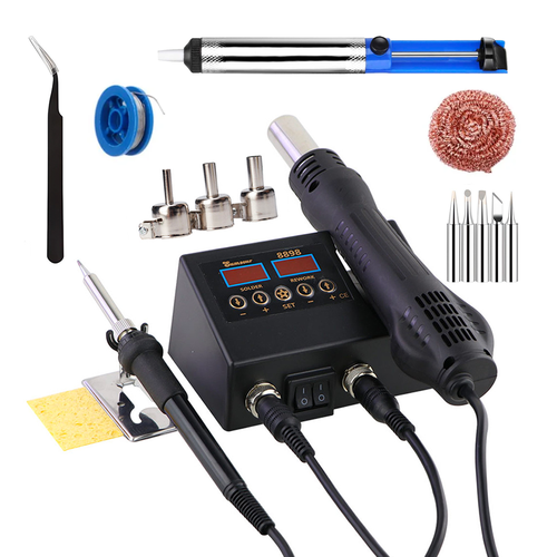 Паяльная станция c феном и паяльником набором инструментов 8898 750 Вт 17 предметов 4290₽