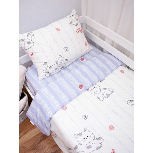 COROCOCO Комплект постельного белья Счастливый кот 160х80 см 3430₽