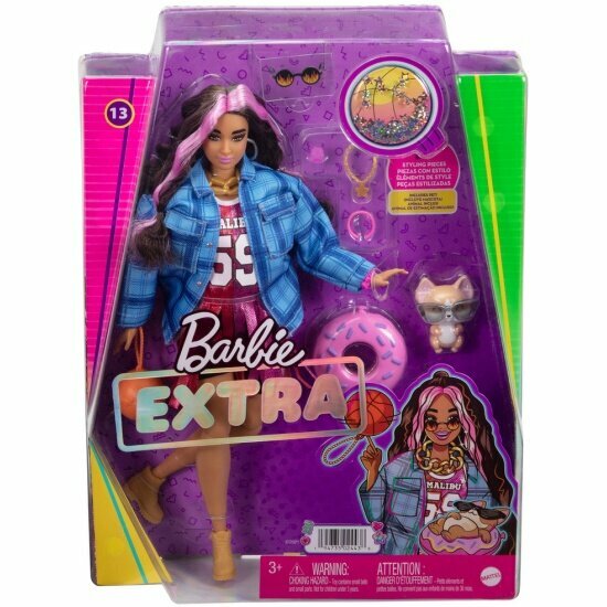 Кукла Barbie HDJ46 в платье баскетбольный стиль серия Extra — фото 1