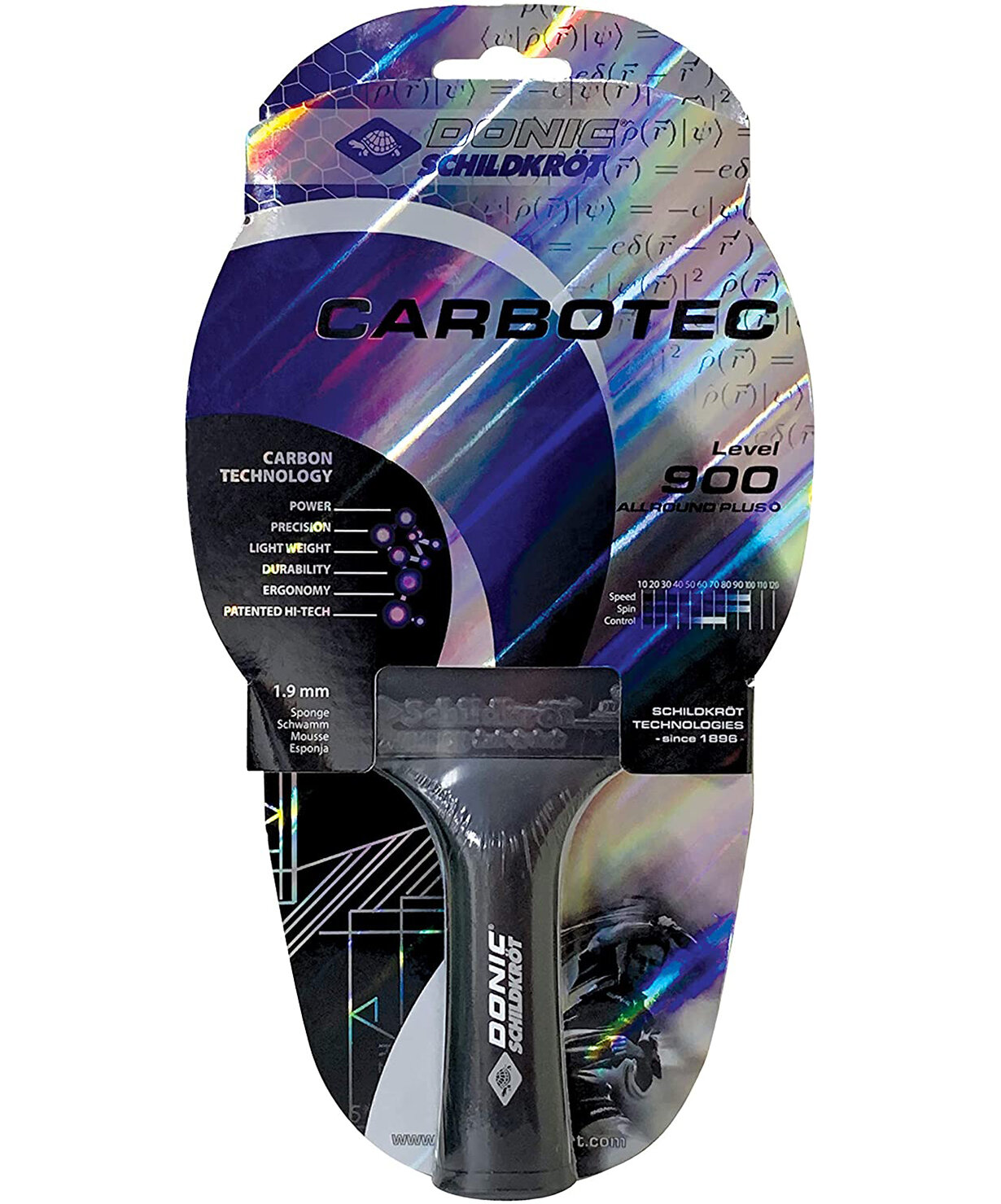 Ракетка для настольного тенниса Donic Carbotec 900, Carbon