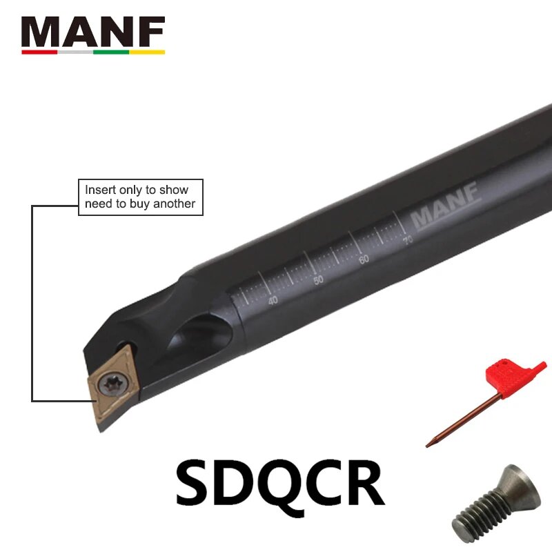 Манф 10 мм 12 16 мм S12M-SDQCR07 токарные сталь токарные станки сверлильный станок баров небольшое отверстие обработки зажима внутренний расточные инструменты токарный инструмент, S10K-SDQCR07