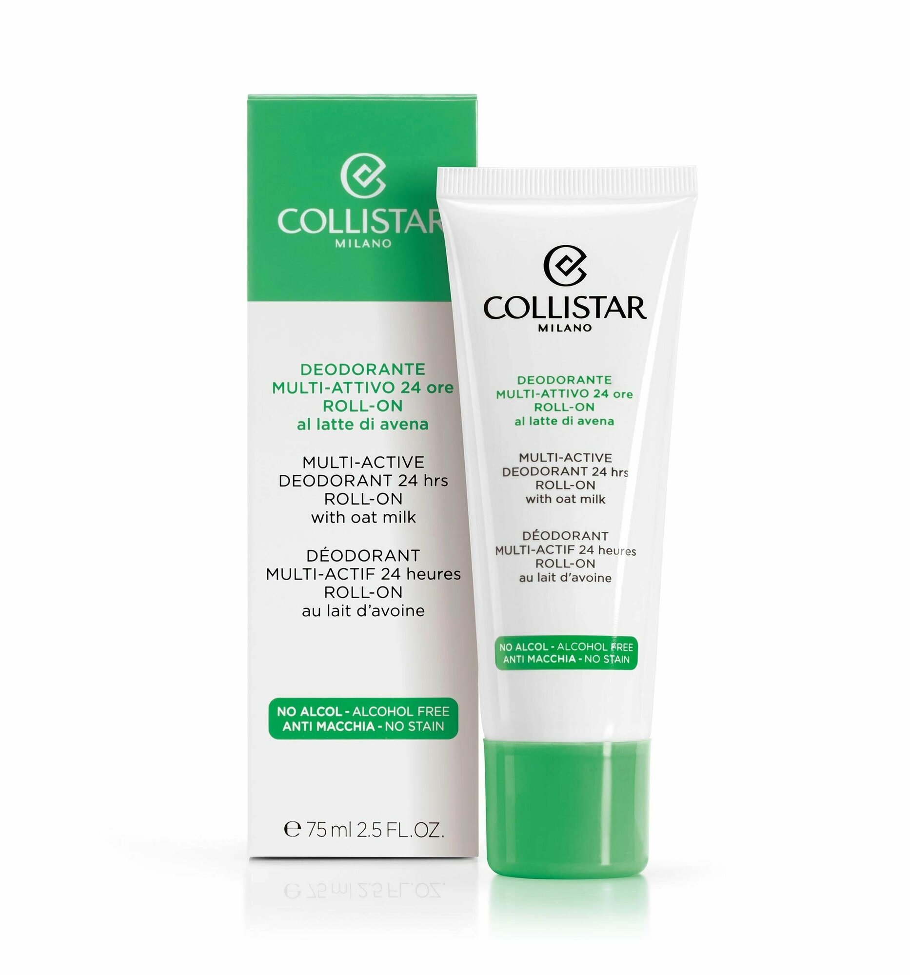 COLLISTAR Шариковый дезодорант с овсяным молочком 24H Multi-Active Deodorant Roll-On, 75мл