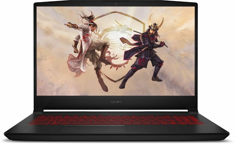 15.6" Ноутбук MSI Katana GF66 11UC-1225XRU (9S7-158212-1225) черный - 1920х1080, IPS, Intel Core i5 11400H, ядра: 4 х 2,7 ГГц, 8 ГБ, DDR4, SSD 512 ГБ, GeForce RTX 3050 для ноутбуков 4 ГБ