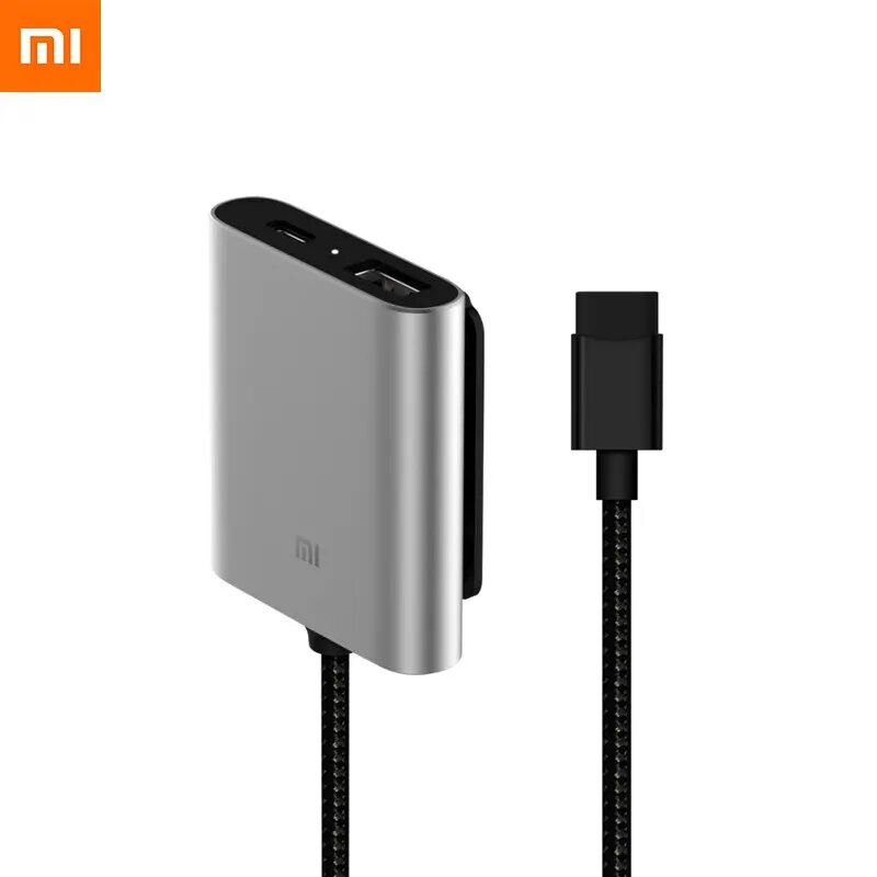 Картинки Оригинальное автомобильное зарядное устройство Xiaomi QC3.0 X2 с двумя USB-портами и поддержкой быстрой зарядки, Тёмно-серый