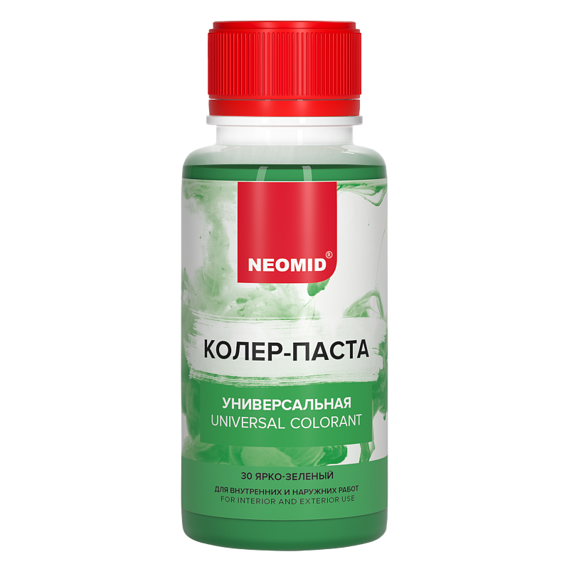 Колер-Паста Neomid 100мл Ярко-Зеленый Универсальная / Неомид.