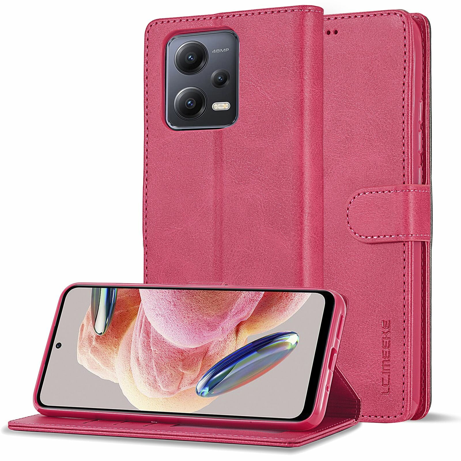 Фотографии LCIMEEKE Кожаный книжка чехол для Xiaomi Redmi Note 12 Pro Plus / Чехол на Сяоми Редми Нот 12 Про Плюс с визитницей из экокожи