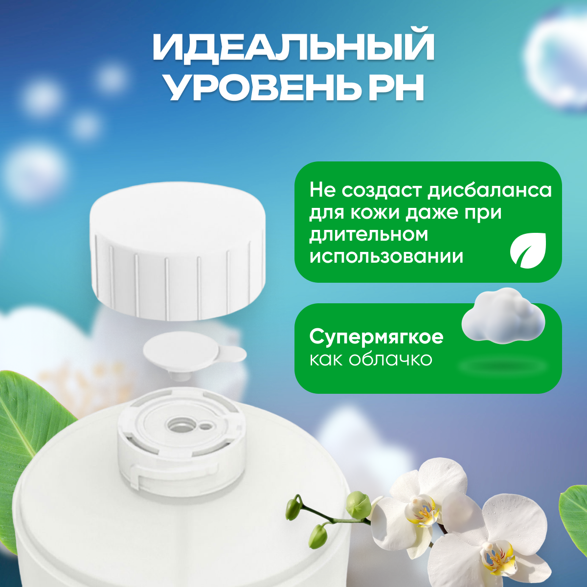 Мыло жидкое / Сменный блок для дозатора Xiaomi Mijia Automatic Foam Soap Dispenser, 320 мл, 3 шт. Белый — фото 1