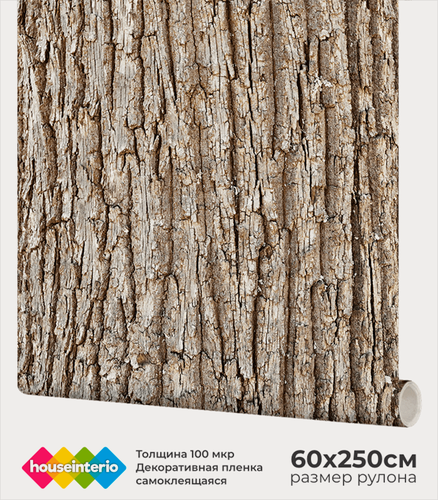 Изображение товара Самоклеящаяся пленка для декора мебели и кухонных фартуков "Кора дерева" (60х250см)
