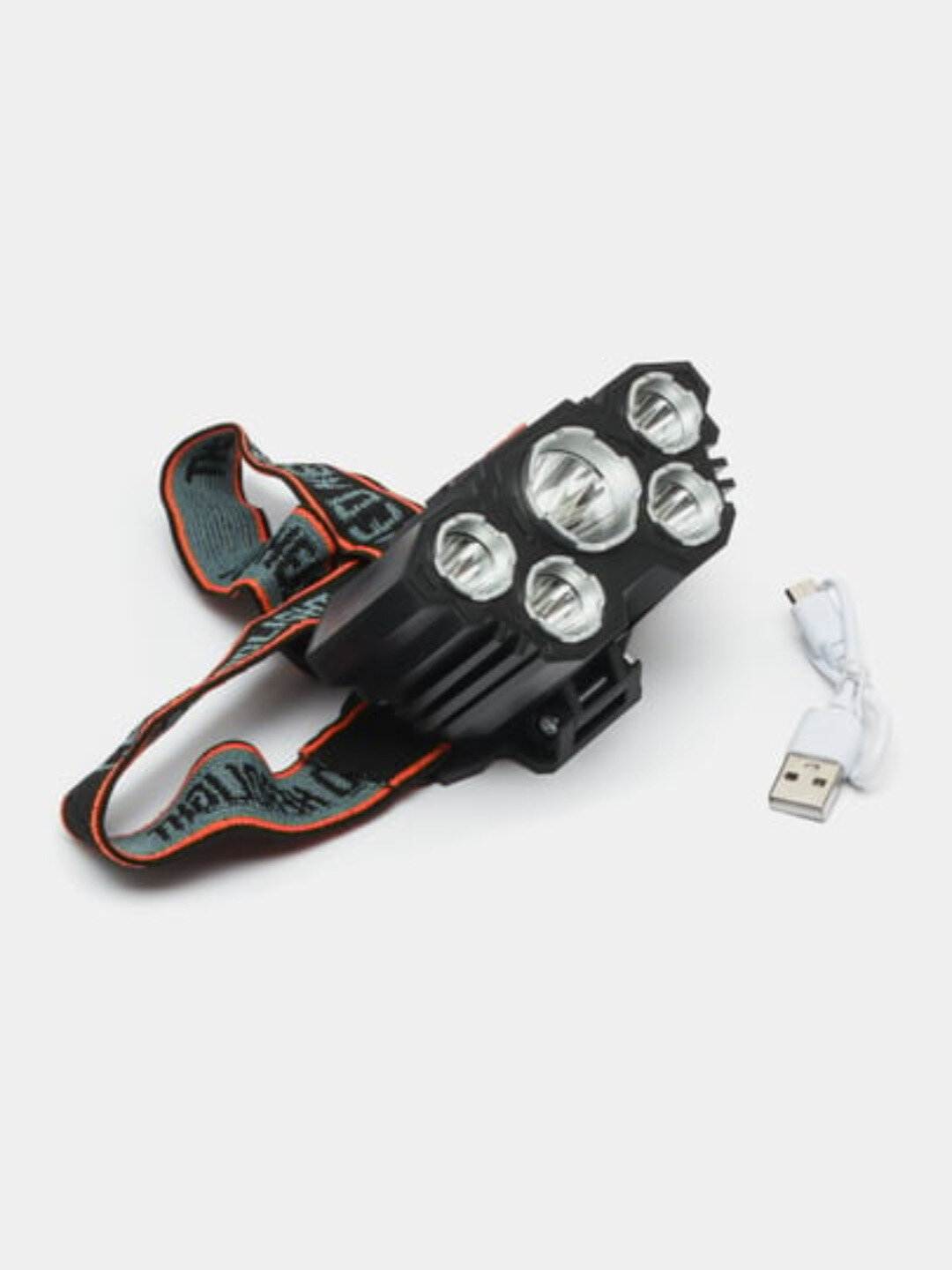 Фонарик налобный L-T21, светодиоды, 1200лм, 3 режима, USB-зарядка — фото 1