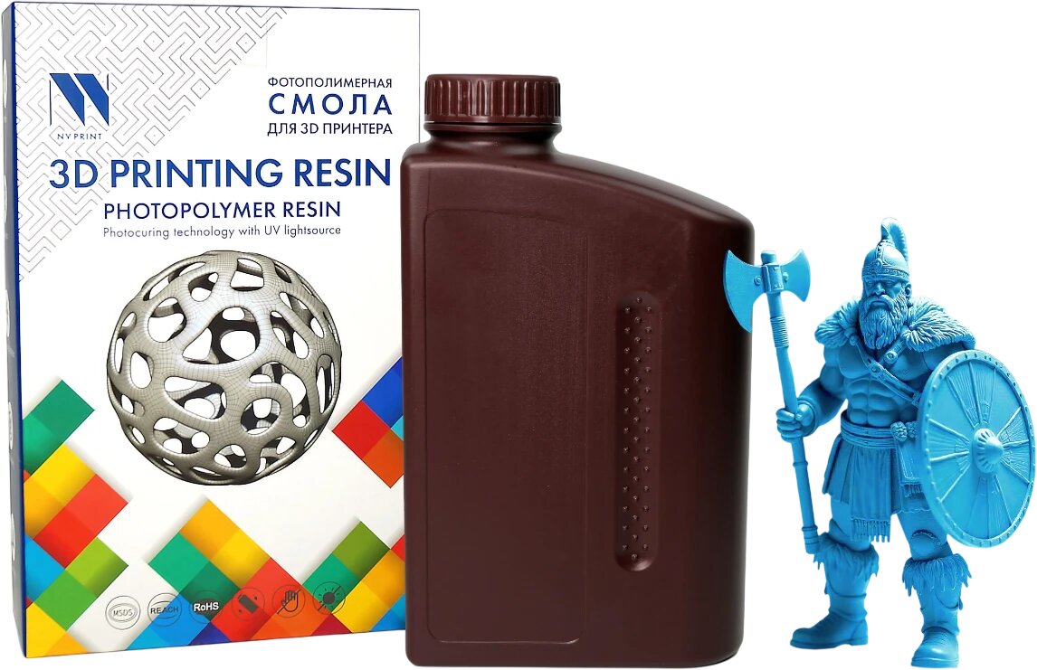 Фотополимерная смола NV Print (NV-3D-PLANT-BASED-RESIN-CLEAR-BLUE)