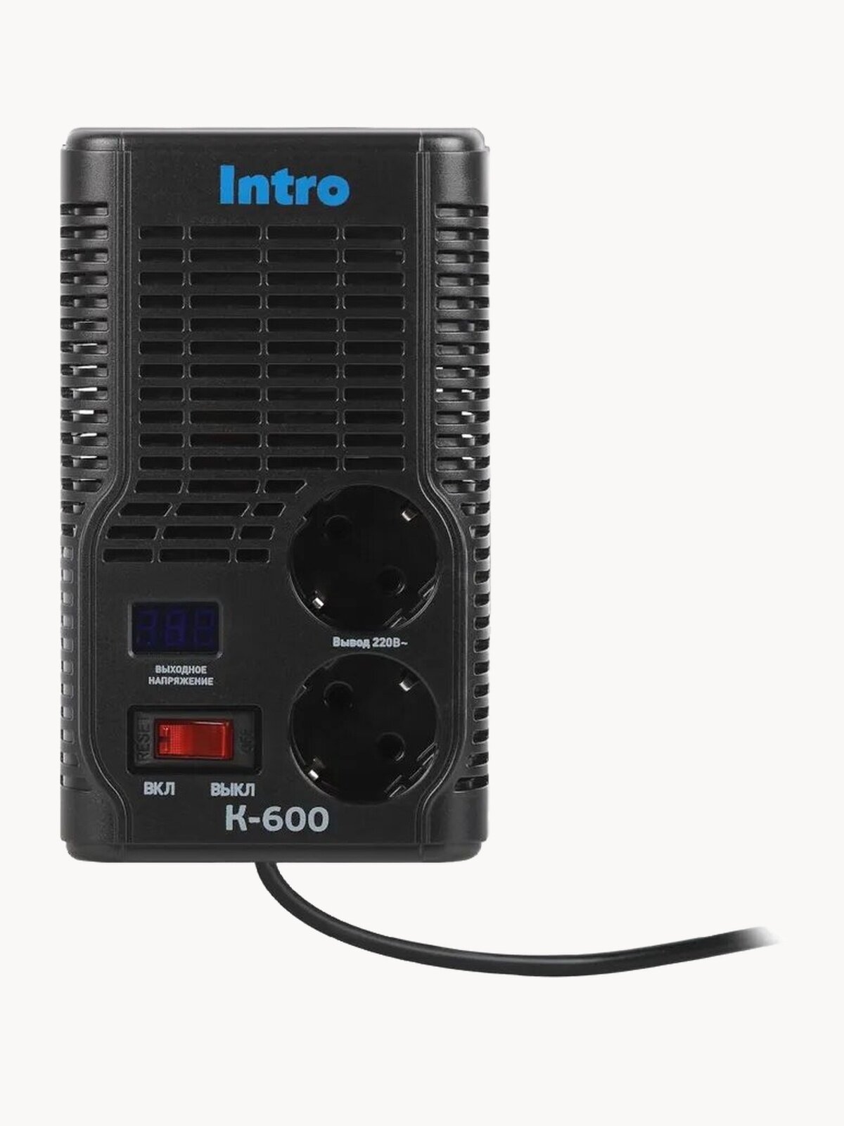 Стабилизатор напряжения INTRO, электромеханический, для газового котла, 600Вт