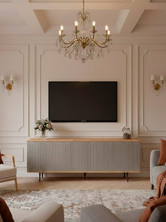 Изображение товара Тумба под телевизор на ножках "Бирмингем" V3, тумба ТВ напольная 163.4х40.7х60.6