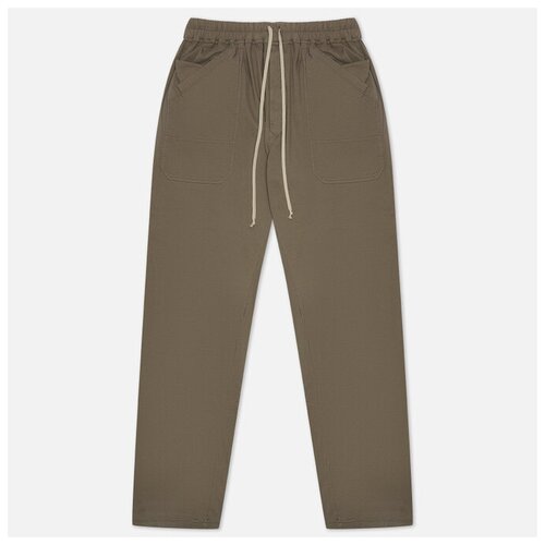 фото Мужские брюки rick owens drkshdw fogachine mt drawstring long коричневый , размер m