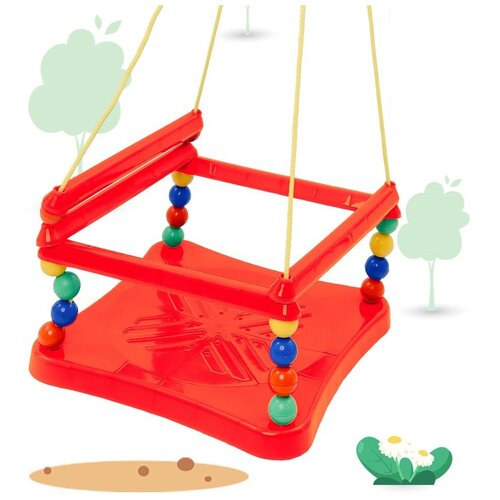 Качели Подвесные, Детские, До 40 кг, Прямоугольный Поручень, Развивается общая Моторика, Координация Движений, Управление Телом, Укрепляет Мышцы