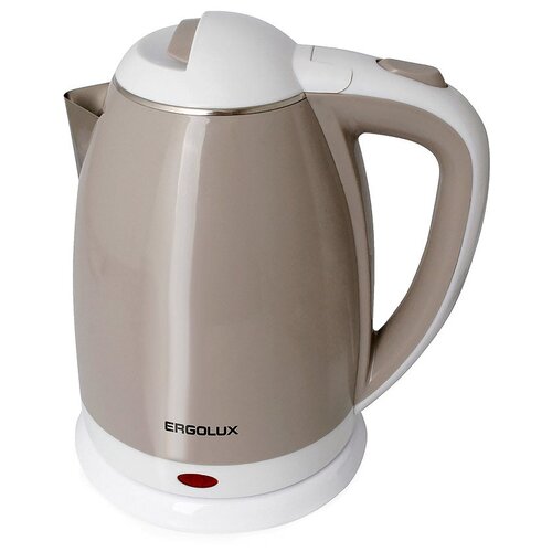 Чайник ERGOLUX ELX-KS02-C18 беж/бел(нерж.сталь/пласт., 1.8л,1500-2300Вт)