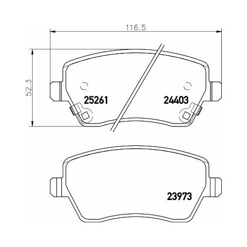 Тормозные колодки, комплект HELLA 29574 2397 3 8db355015981 24403 HELLA