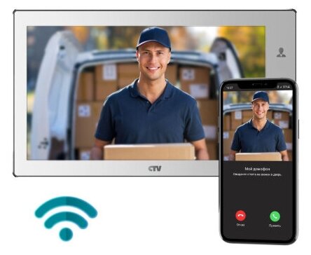 CTV-M4102FHD Цветной монитор видеодомофона для квартиры и дома (Белый) - фотография № 14
