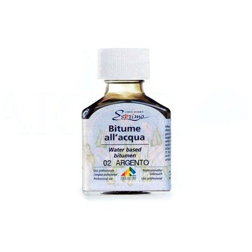 фото Золочение azienda битум на водной основе azienda (ferrario), 75мл, 002 серебро