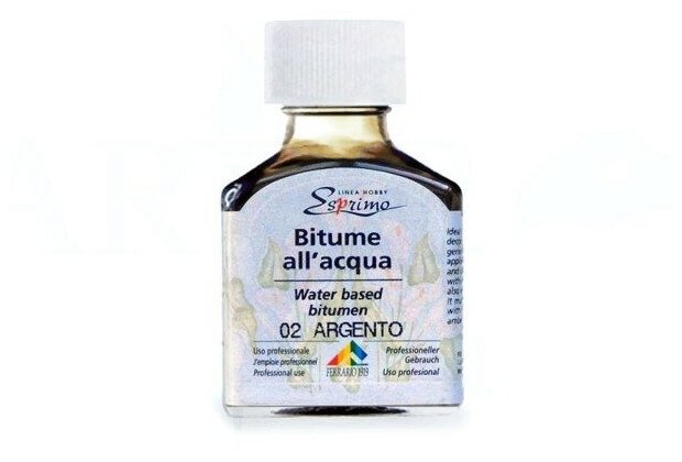 Золочение Azienda Битум на водной основе AZIENDA (Ferrario), 75мл, 002 серебро