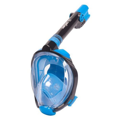 Sargan Маска полнолицевая для сноркелинга Galaktica Premium S-M, черный/синий/голубой полнолицевая маска для сноркелинга ocean reef aria qr бирюзовая s m