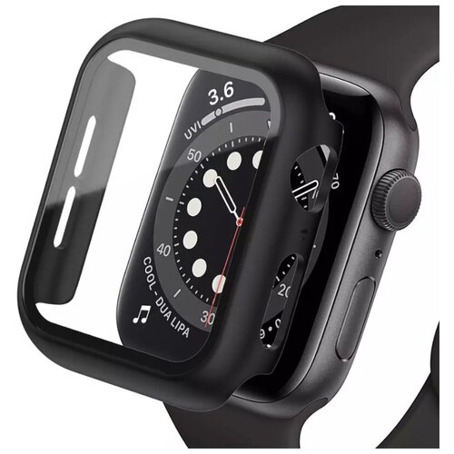 Чехол для Apple Watch 44mm со стеклом, черный