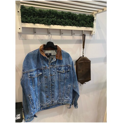 Полоска/лента Дом Мха - MossArt из стабилизированного мха Ягель для озеленения интерьера, 50х5 см, Хаки