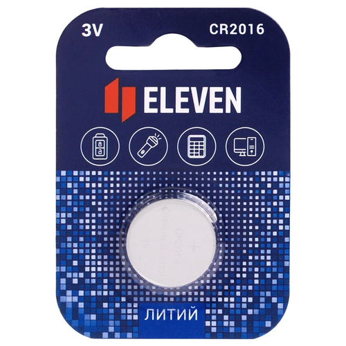 батарейка varta cr2016 в упаковке 1 шт Батарейка Eleven CR2016, в упаковке: 1 шт.