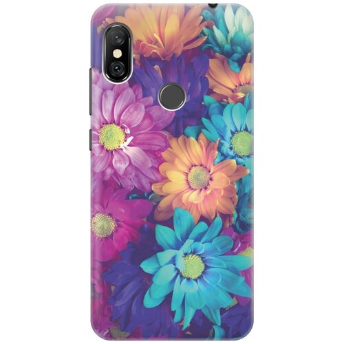 фото Gosso ультратонкий силиконовый чехол-накладка для xiaomi redmi note 6 pro с принтом "много цветов"