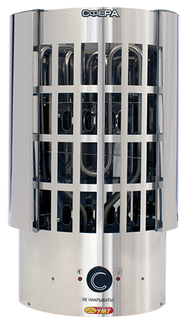 Электрокаменка Сфера+ ЭКМ-4,5 кВт/220В-380В, корпус из нерж стали, со встроенным пультом - фотография № 1