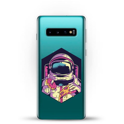 фото Силиконовый чехол еда астронавта на samsung galaxy s10 andy & paul