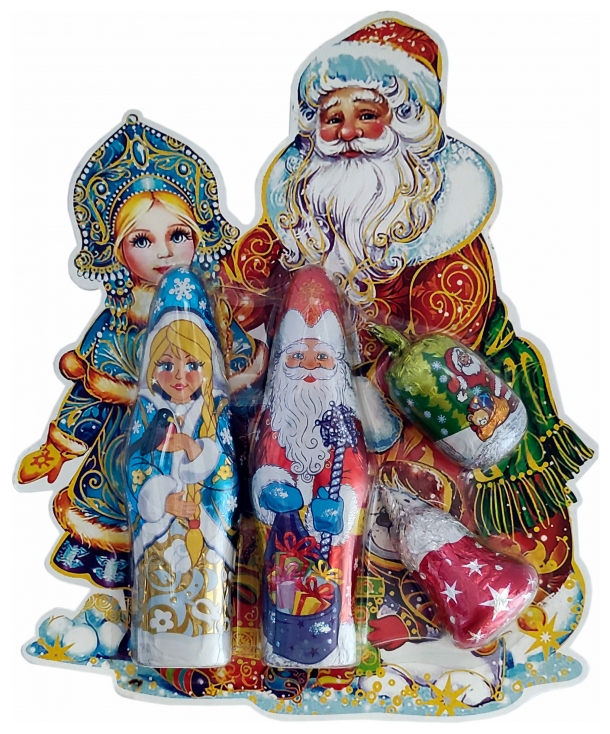 Новогодний набор "Дед Мороз, Снегурочка, Колокольчик", 110 г - фотография № 1