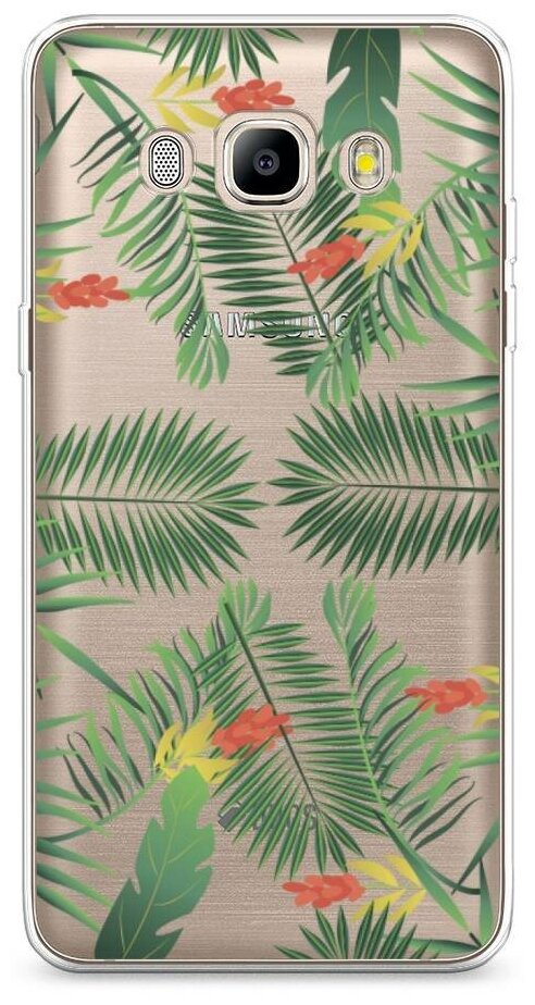 Силиконовый чехол "Папоротник фон 1" на Samsung Galaxy J5 2016 / Самсунг Галакси Джей 5 2016