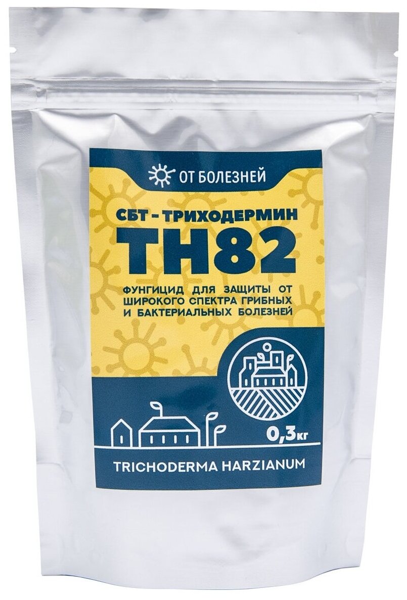 СБТ-Триходермин ТН82 (порошок 300гр). Фунгицид для борьбы с болезнями растений - фотография № 1