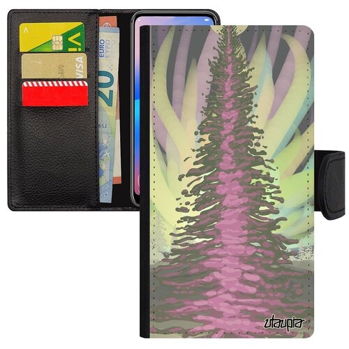 фото Защитный чехол- книжка на мобильный // samsung galaxy a5 2017 // "зимняя ель" ночь снег, utaupia, цветной