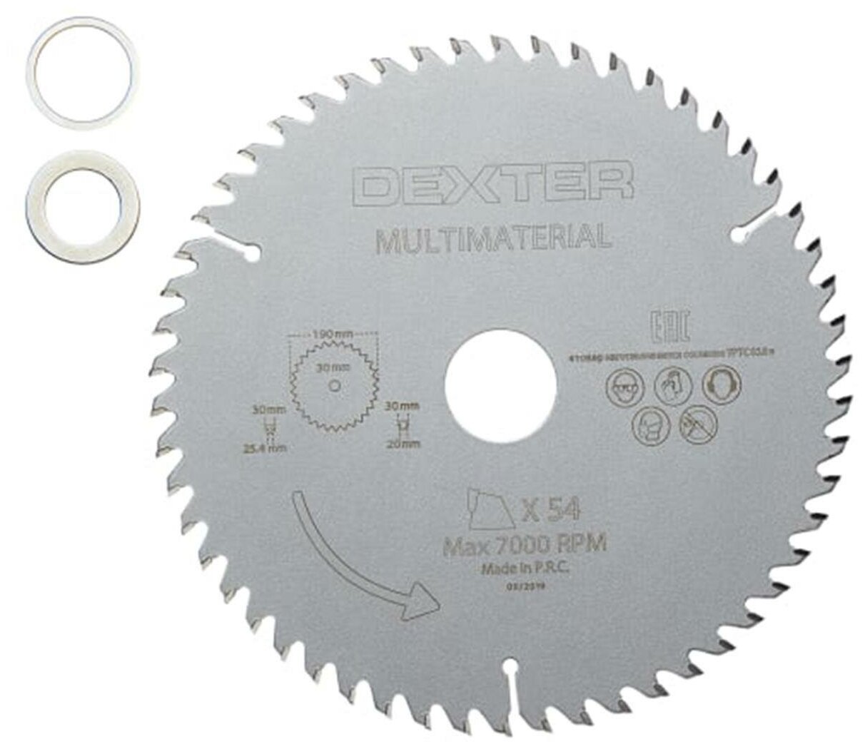 Пильный диск универсальный Dexter FD-E051903054T 190x30 мм 54 Т