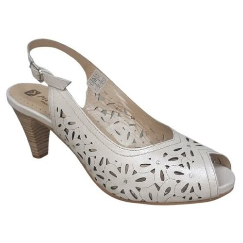 Туфли PieSanto женские (арт 2279) открытые белые из натуральной кожи, размер 40