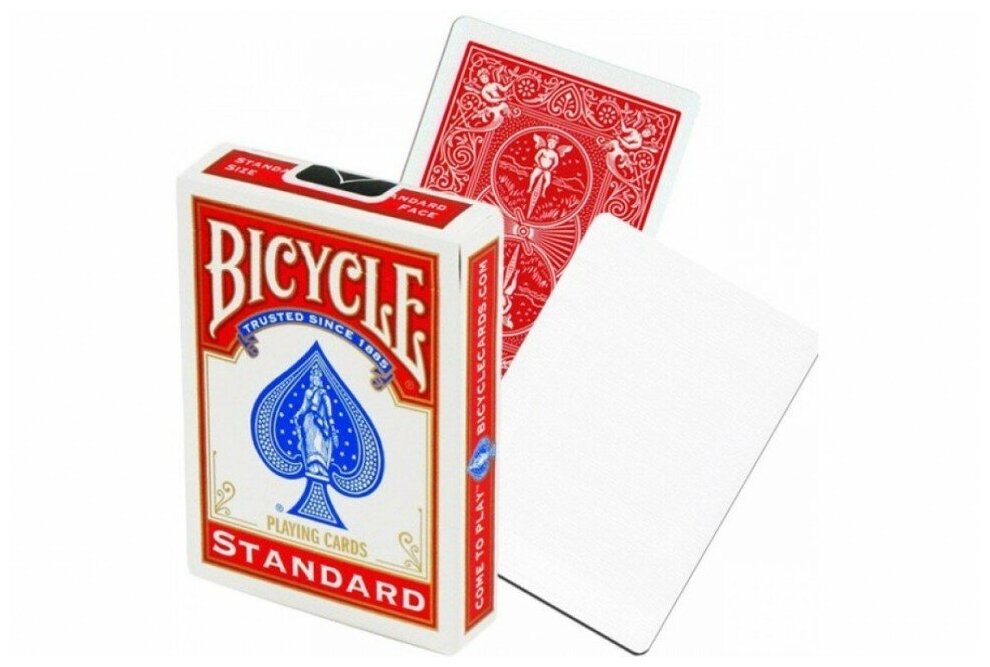 Игральные карты для фокусов Bicycle Blank Face Red Back (пустое лицо), красные