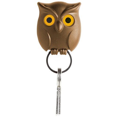 Держатель для ключей night owl коричневый Qualy FD-QL10195-BN