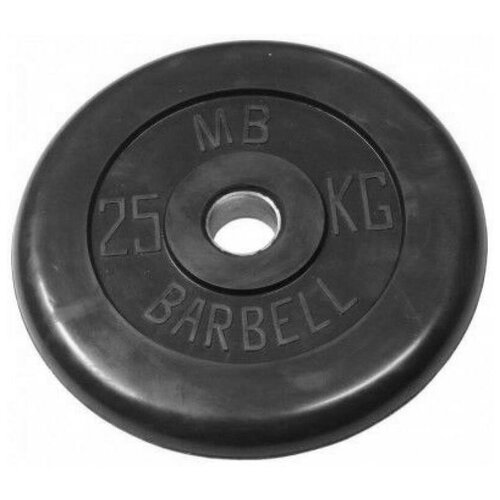 фото Диск mb- pltb51-25, 51 мм, 25 кг, обрезиненный mb barbell