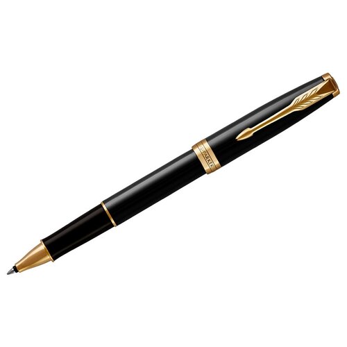 parker ручка роллер sonnet core t526 1931511 1 шт Ручка-роллер Parker Sonnet Black Lacquer GT черная, 0,8мм, подарочная упаковка