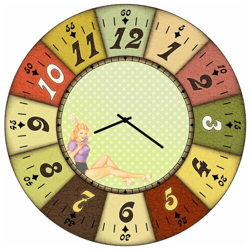 фото Svs настенные часы svs 3502303 девушка