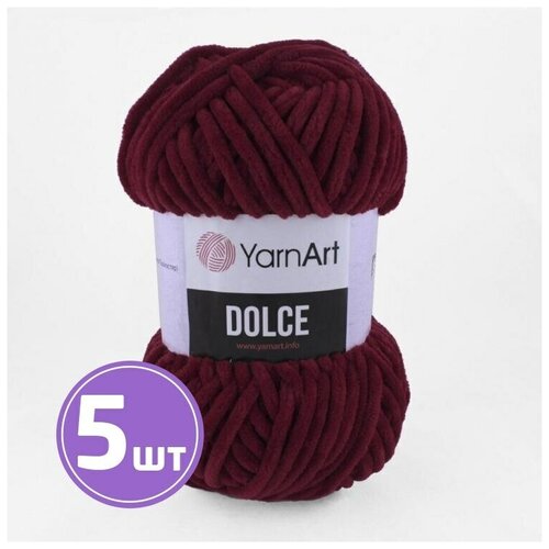 Пряжа YarnArt Dolce (752), бургунди, 5 шт. по 100 г